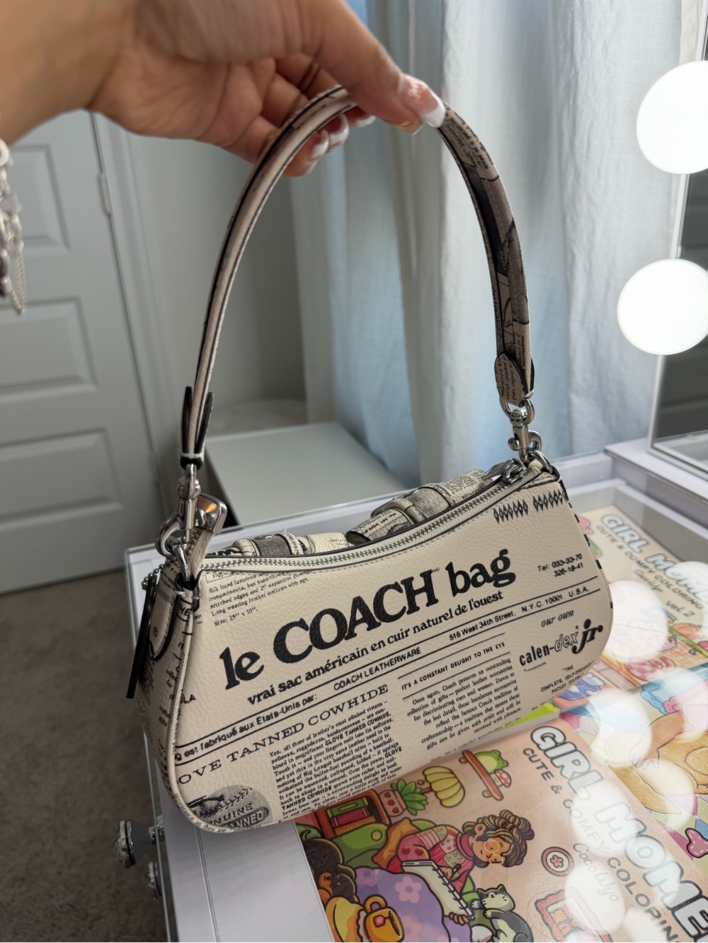 Coach Outlet Ashton Shoulder Bag With Newspaper Print - Picture 2 of 13